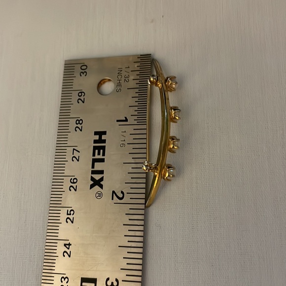 Estate jewelry Gold and pearl brooch - Picture 8 of 8